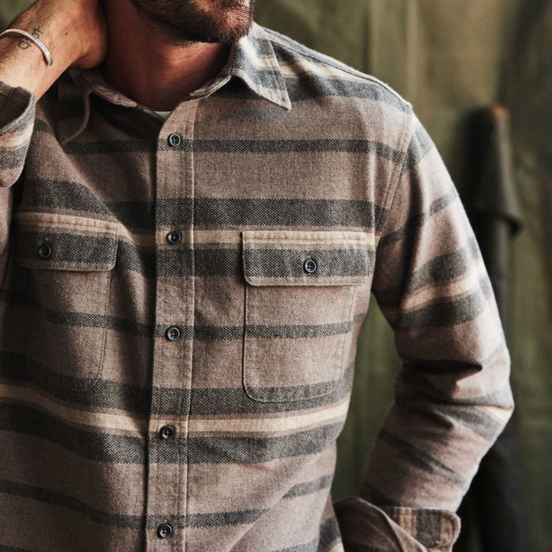 Vwsao Yosemite Shirt in Graystone Heather Stripe