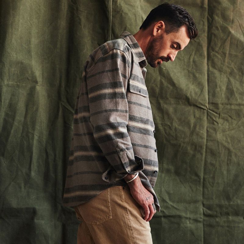 Vwsao Yosemite Shirt in Graystone Heather Stripe