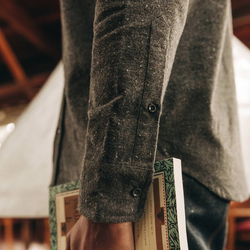 Vwsao Yosemite Shirt in Charcoal Donegal