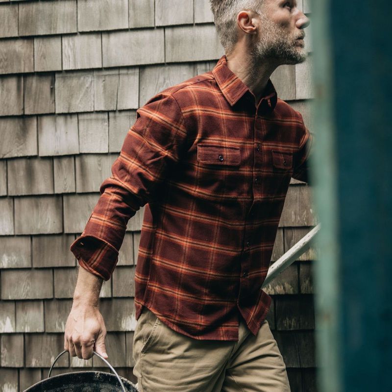 Vwsao Yosemite Shirt in Burnt Toffee Plaid