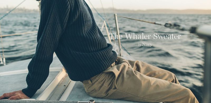 Vwsao Whaler Sweater in Navy
