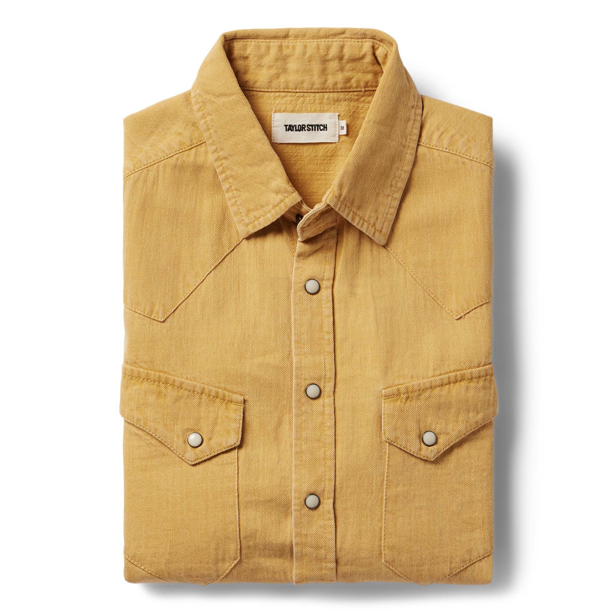 Vwsao Western Shirt in Wheat Selvage Denim