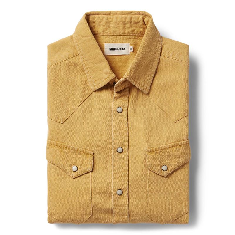 Vwsao Western Shirt in Wheat Selvage Denim