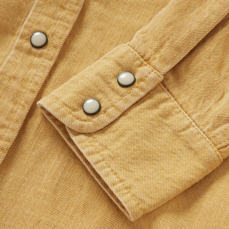 Vwsao Western Shirt in Wheat Selvage Denim