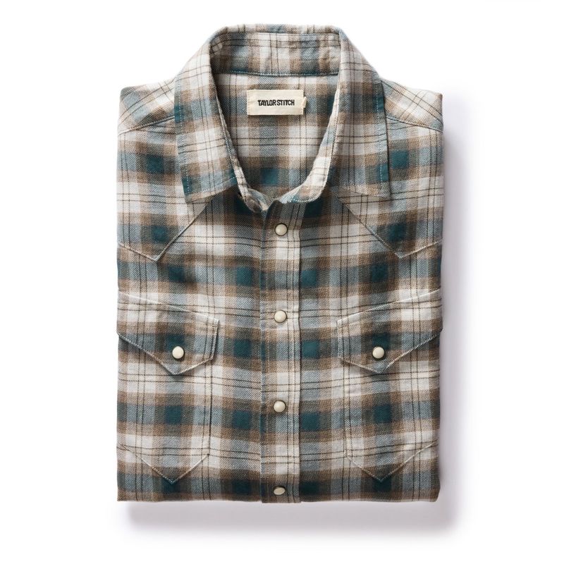 Vwsao Western Shirt in Wetland Plaid