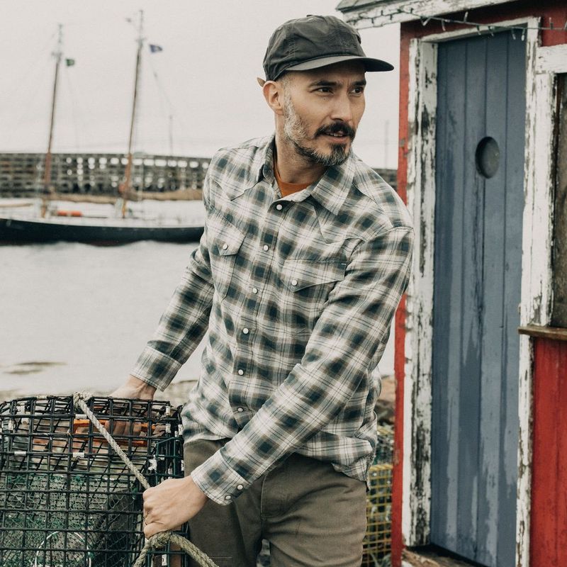 Vwsao Western Shirt in Wetland Plaid