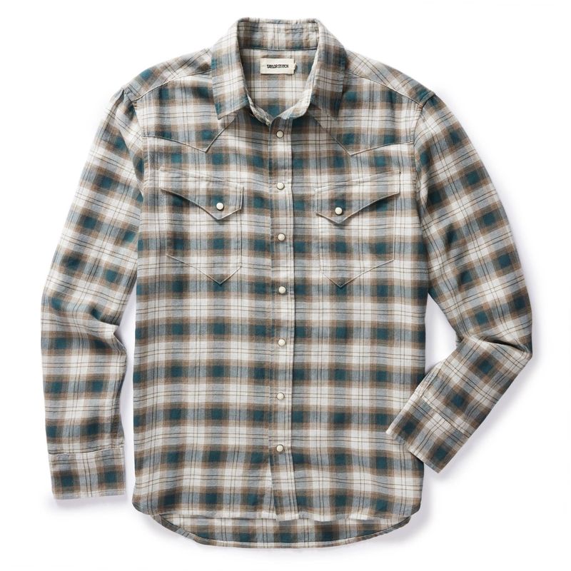 Vwsao Western Shirt in Wetland Plaid