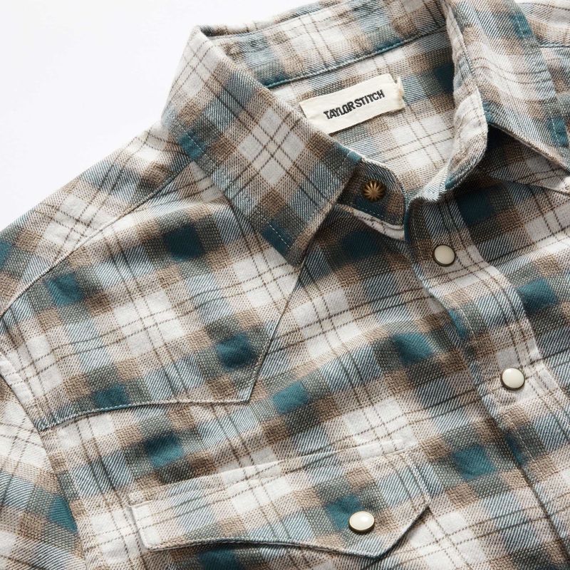 Vwsao Western Shirt in Wetland Plaid