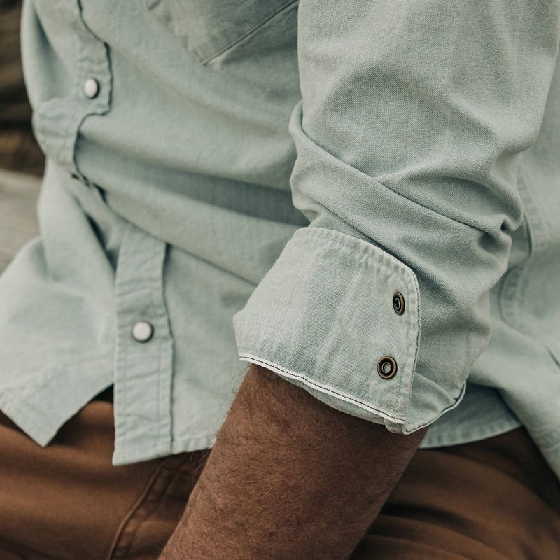 Vwsao Western Shirt in Washed Selvage Chambray