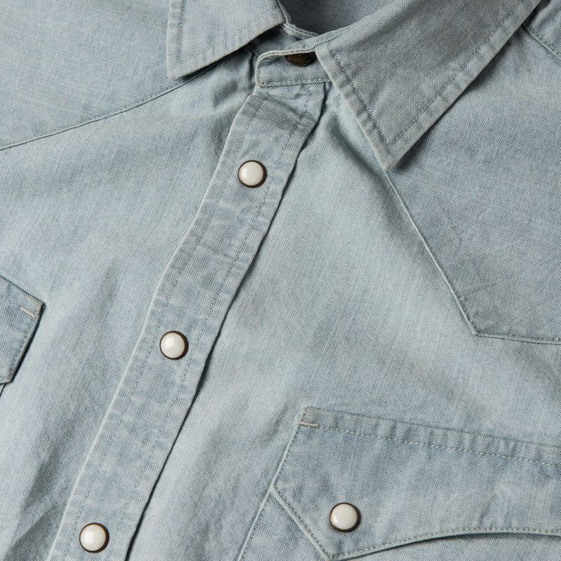 Vwsao Western Shirt in Washed Selvage Chambray