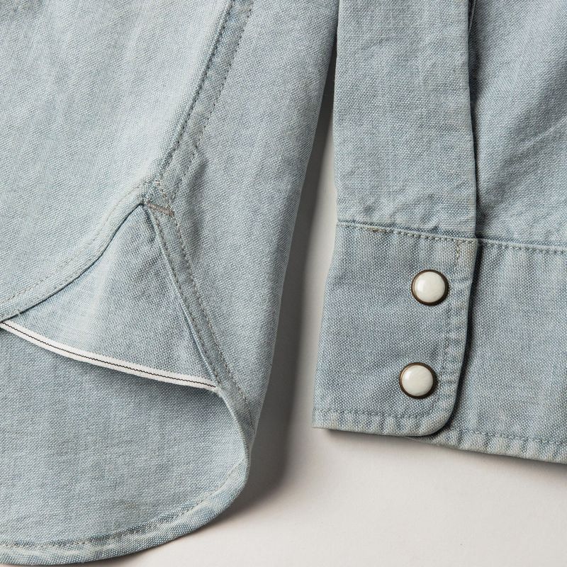 Vwsao Western Shirt in Washed Selvage Chambray