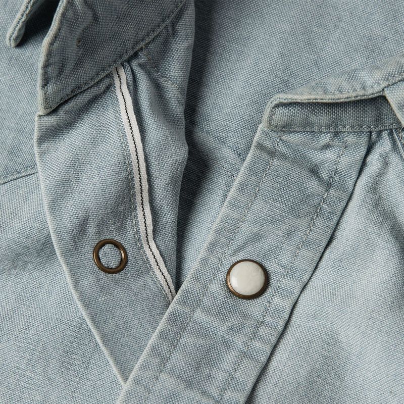 Vwsao Western Shirt in Washed Selvage Chambray