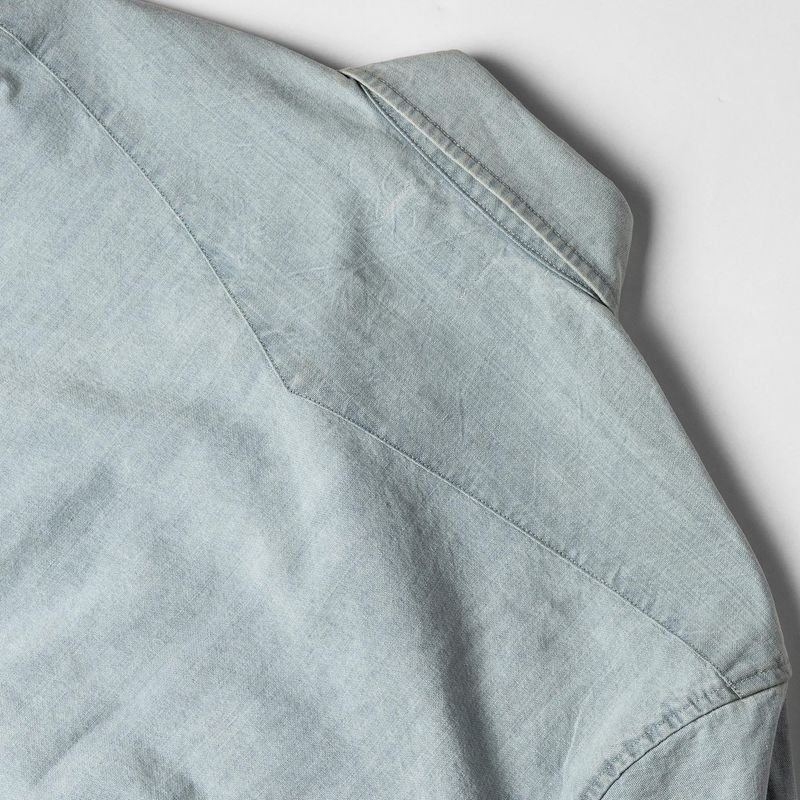 Vwsao Western Shirt in Washed Selvage Chambray