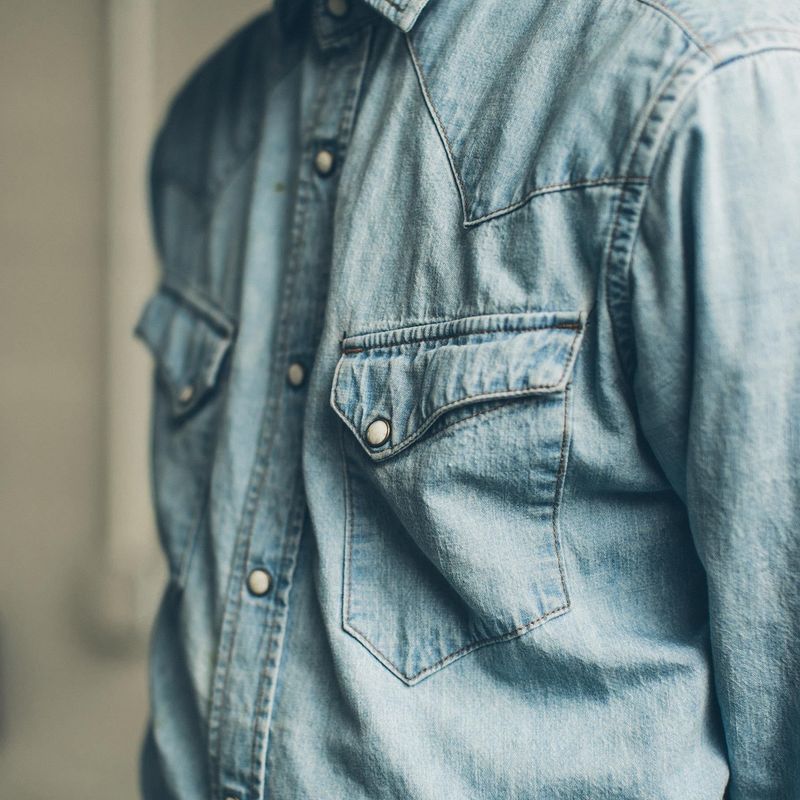 Vwsao Western Shirt in Washed Indigo