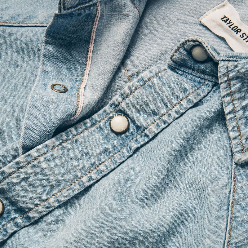 Vwsao Western Shirt in Washed Indigo