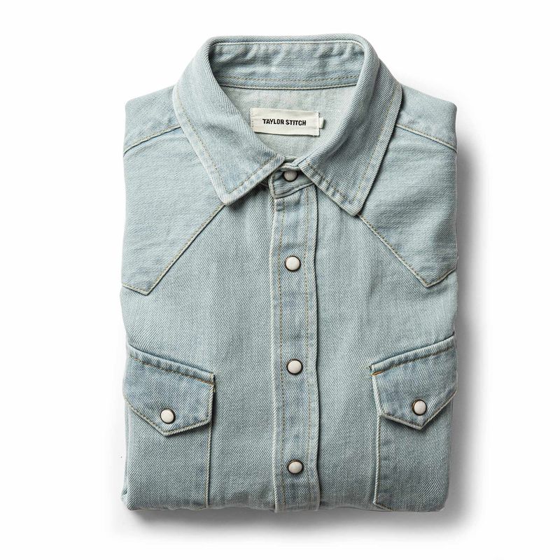 Vwsao Western Shirt in Washed Denim