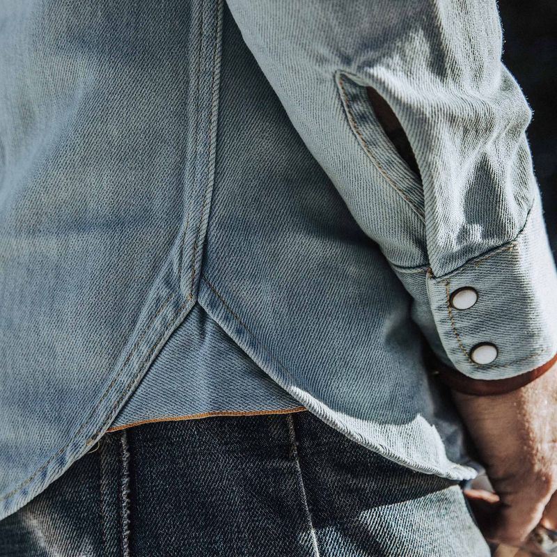 Vwsao Western Shirt in Washed Denim