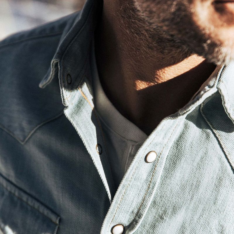 Vwsao Western Shirt in Washed Denim