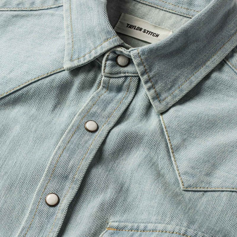Vwsao Western Shirt in Washed Denim