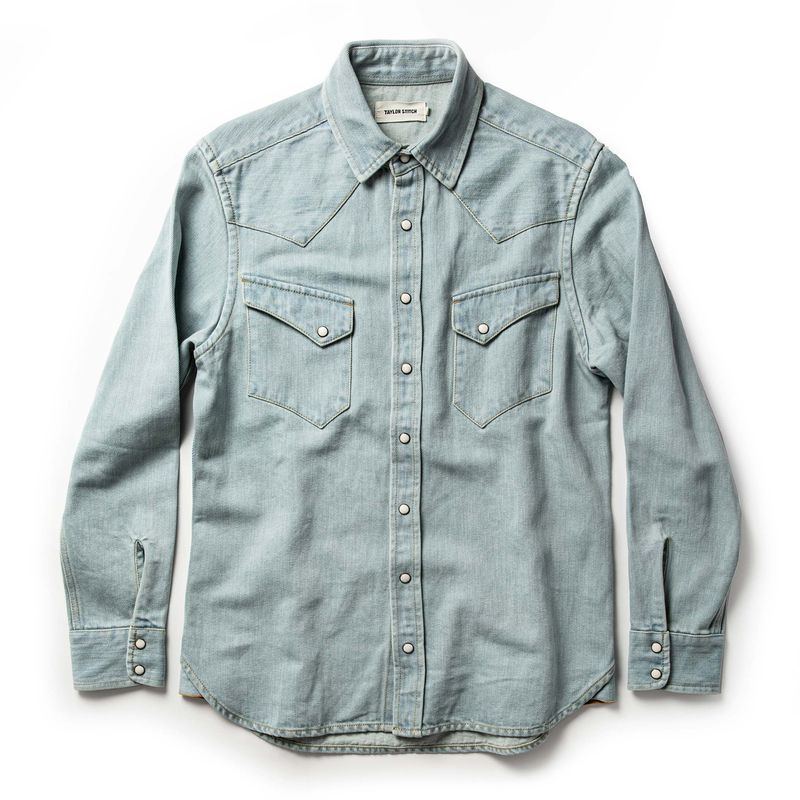 Vwsao Western Shirt in Washed Denim