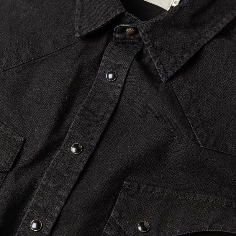 Vwsao Western Shirt in Washed Black Selvage Chambray