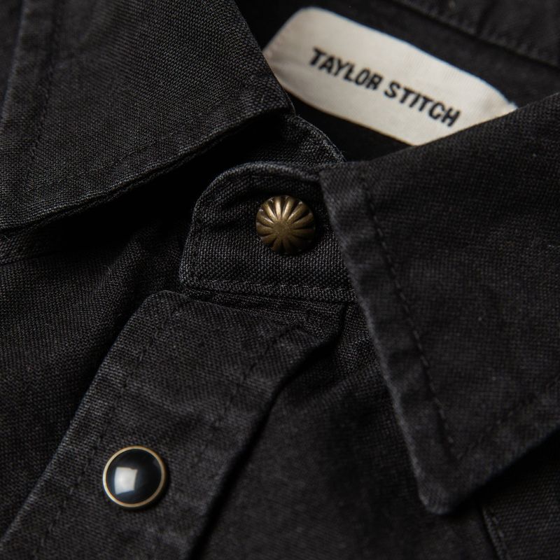 Vwsao Western Shirt in Washed Black Selvage Chambray