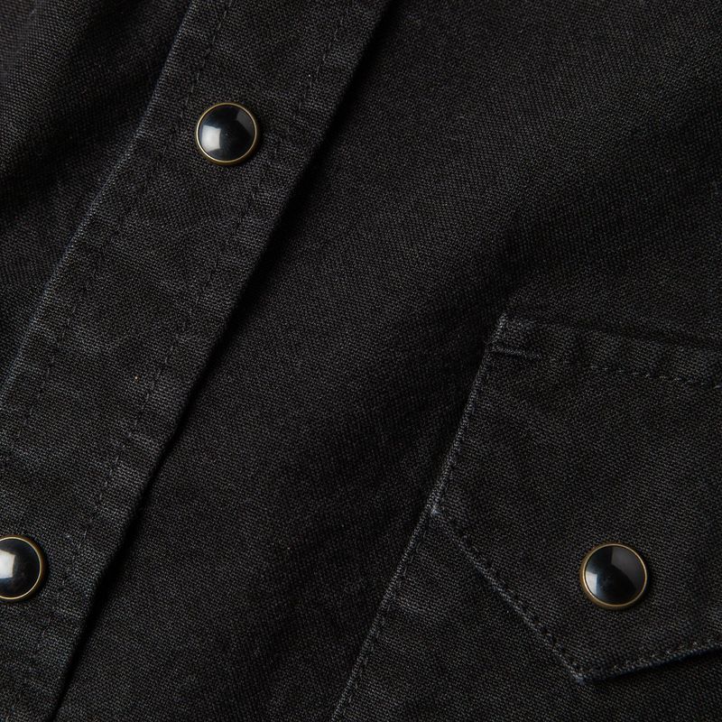 Vwsao Western Shirt in Washed Black Selvage Chambray
