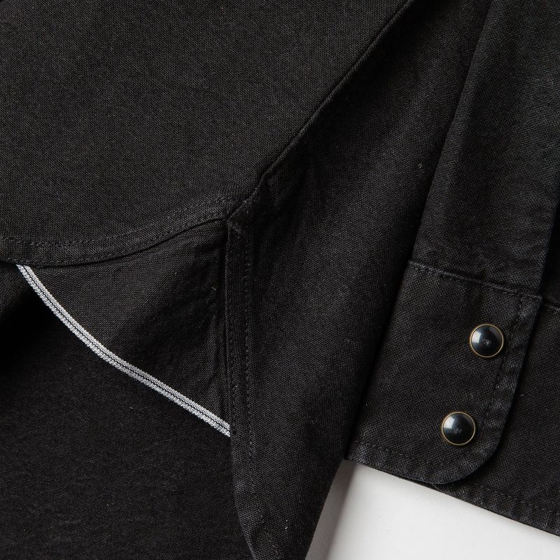 Vwsao Western Shirt in Washed Black Selvage Chambray