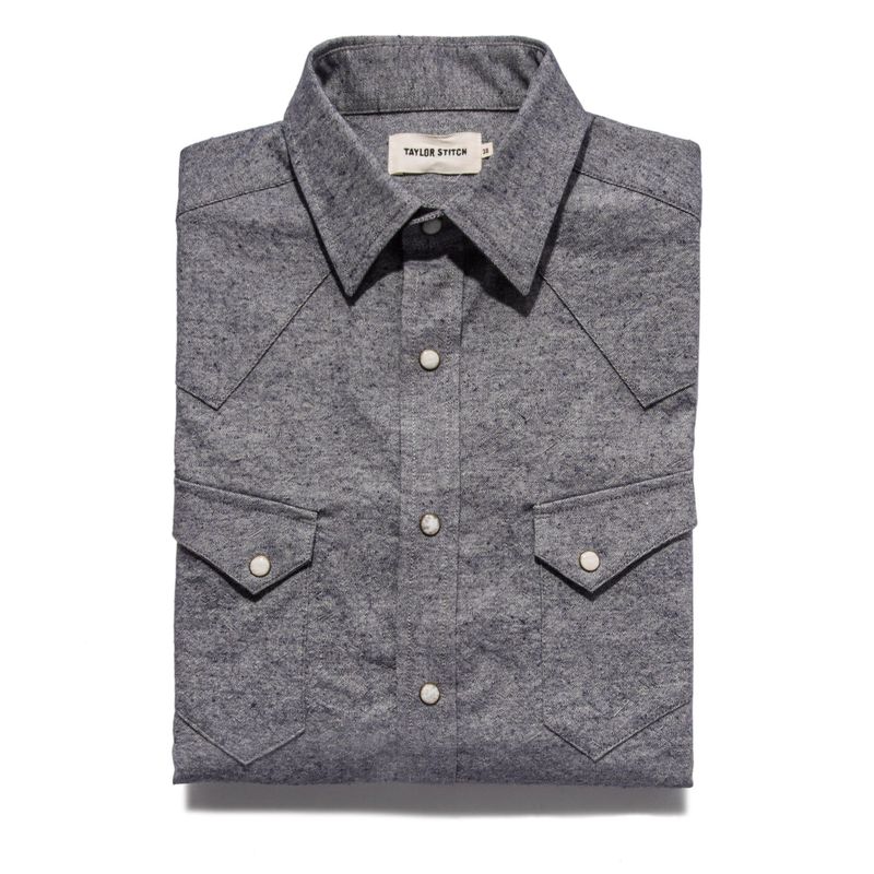 Vwsao Western Shirt in Upcycled Chambray
