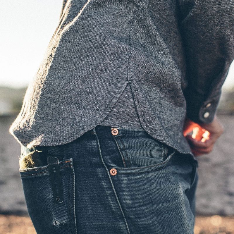 Vwsao Western Shirt in Upcycled Chambray