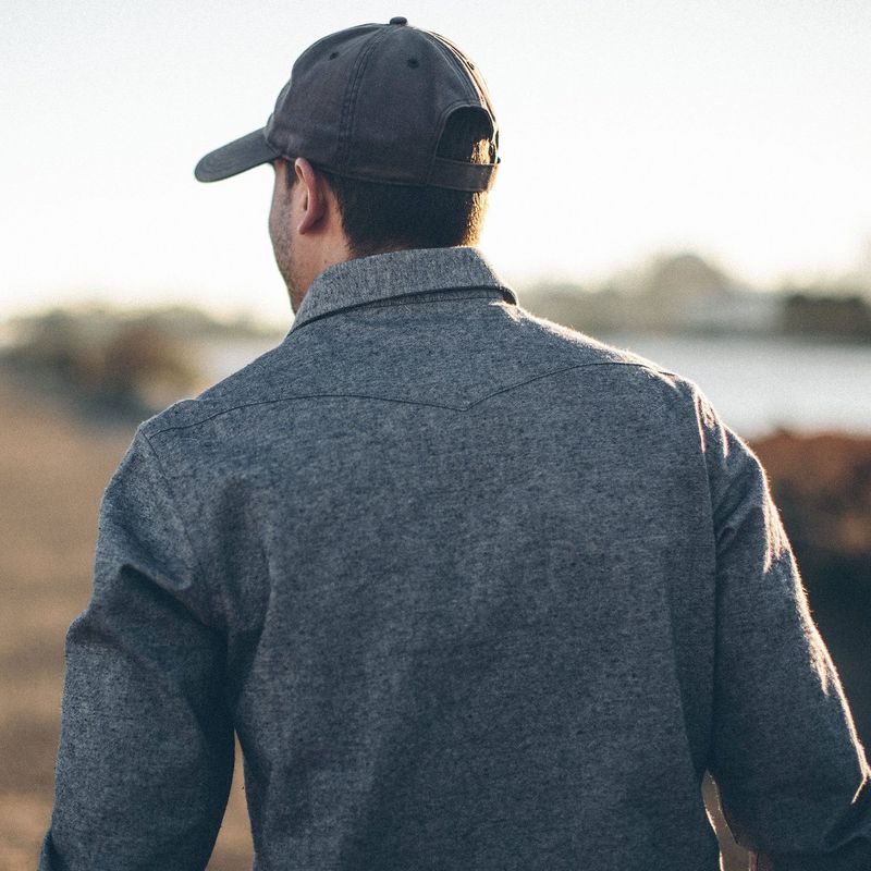 Vwsao Western Shirt in Upcycled Chambray