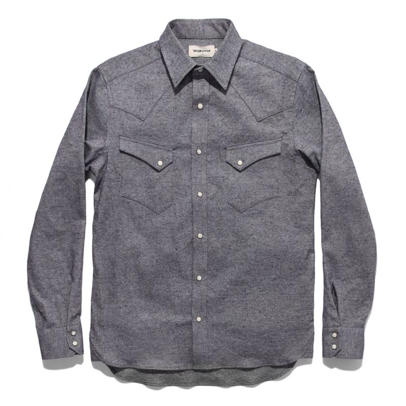 Vwsao Western Shirt in Upcycled Chambray