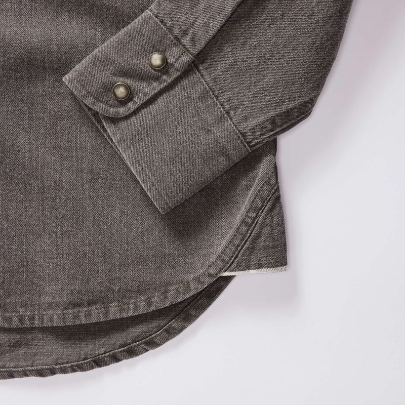 Vwsao Western Shirt in Soil Pigment Selvage Denim