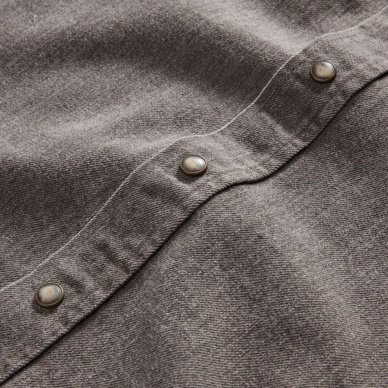 Vwsao Western Shirt in Soil Pigment Selvage Denim