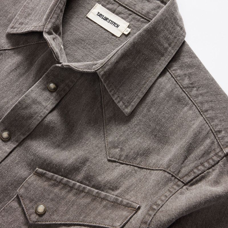 Vwsao Western Shirt in Soil Pigment Selvage Denim