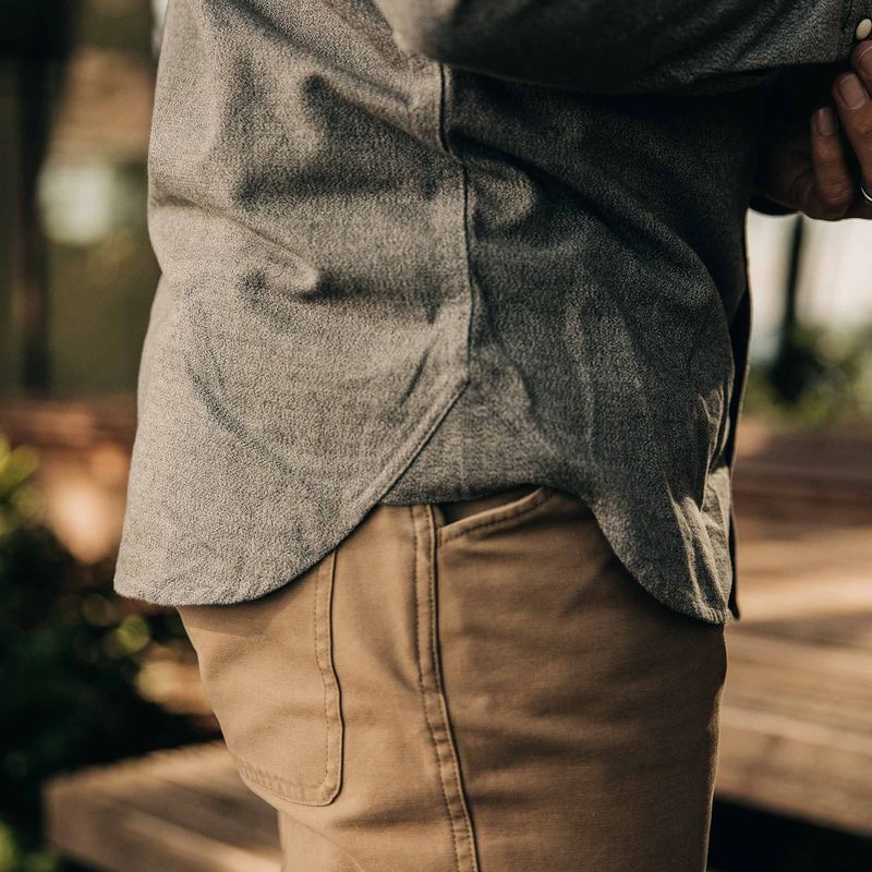 Vwsao Western Shirt in Olive Melange