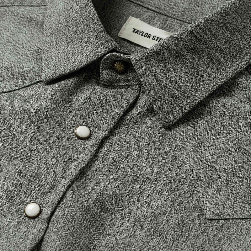 Vwsao Western Shirt in Olive Melange