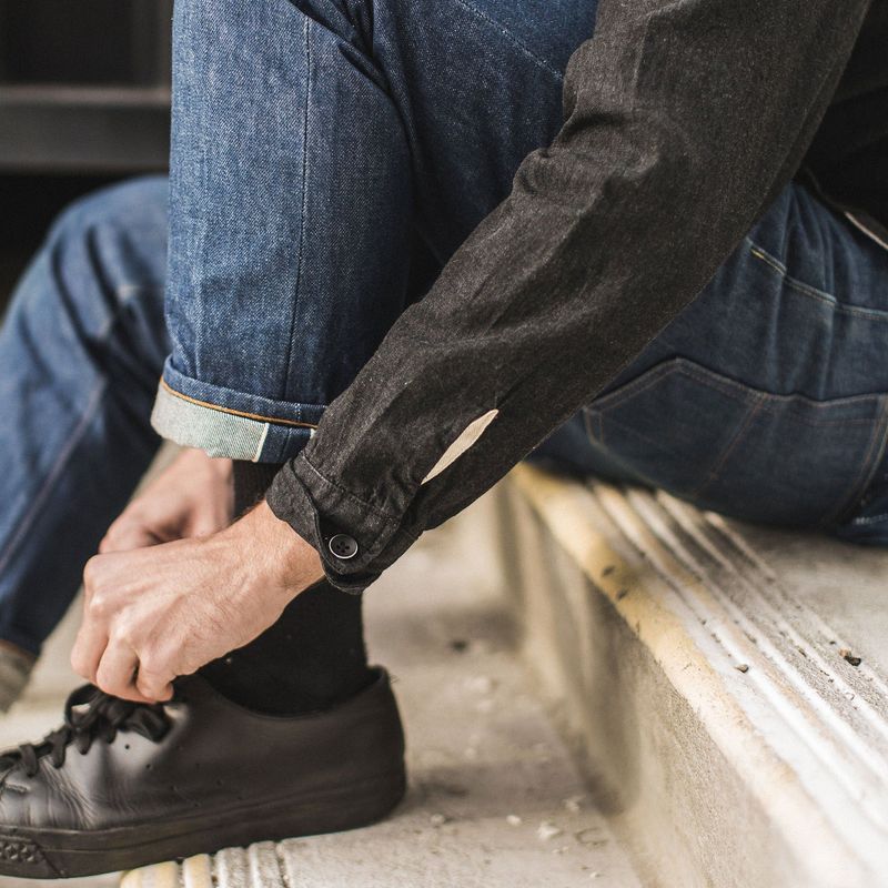 Vwsao Utility Shirt in Yoshiwa Black Selvage