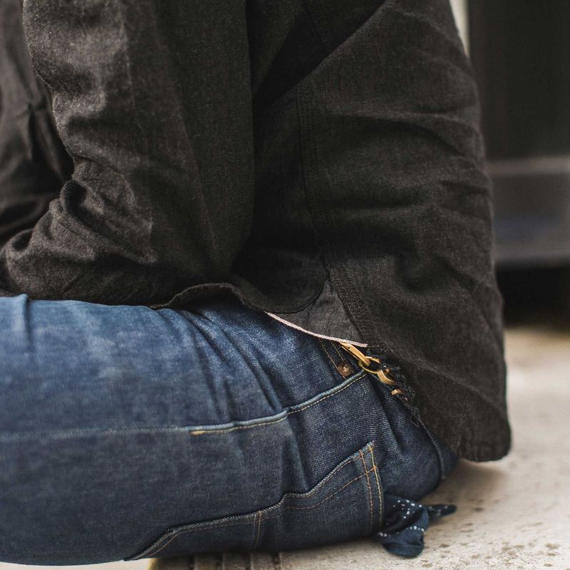 Vwsao Utility Shirt in Yoshiwa Black Selvage
