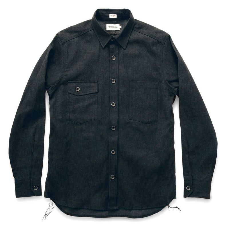 Vwsao Utility Shirt in Yoshiwa Black Selvage