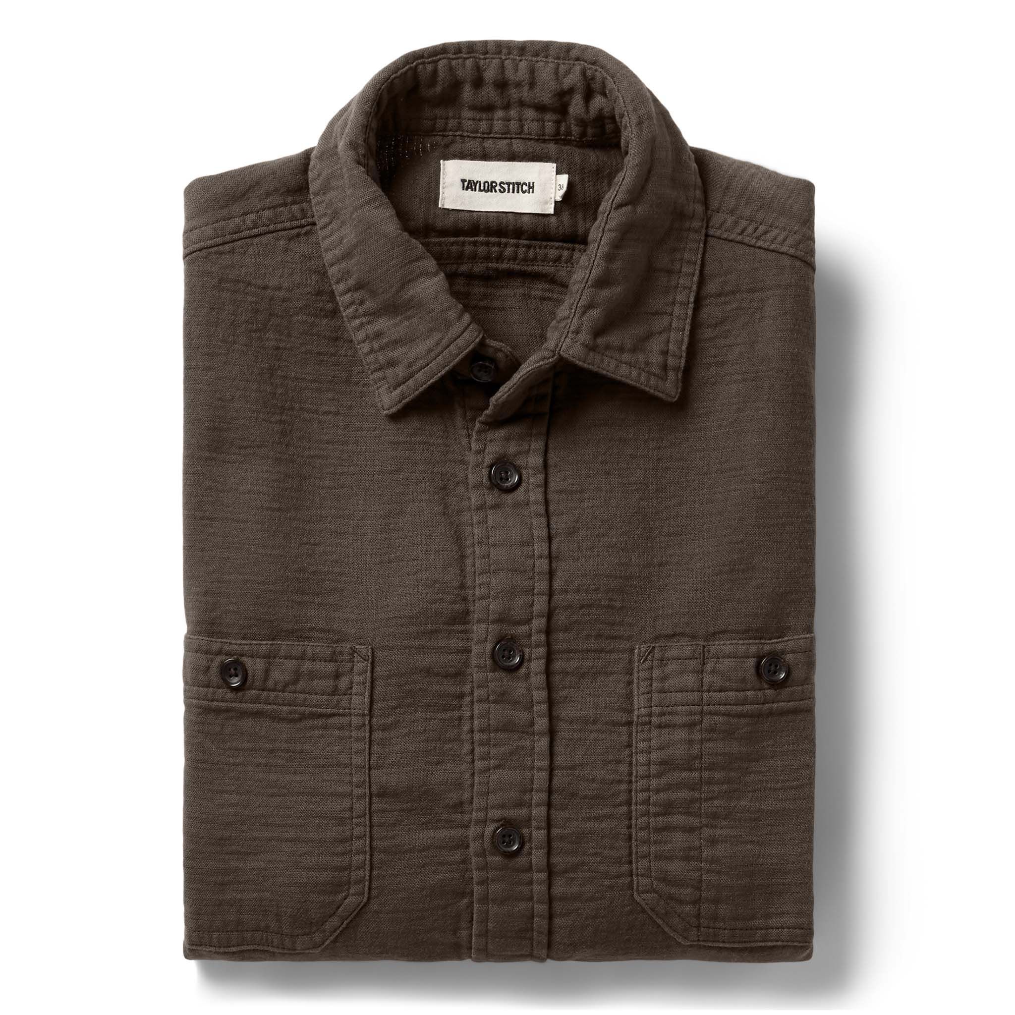 Vwsao Utility Shirt in Walnut Double Cloth