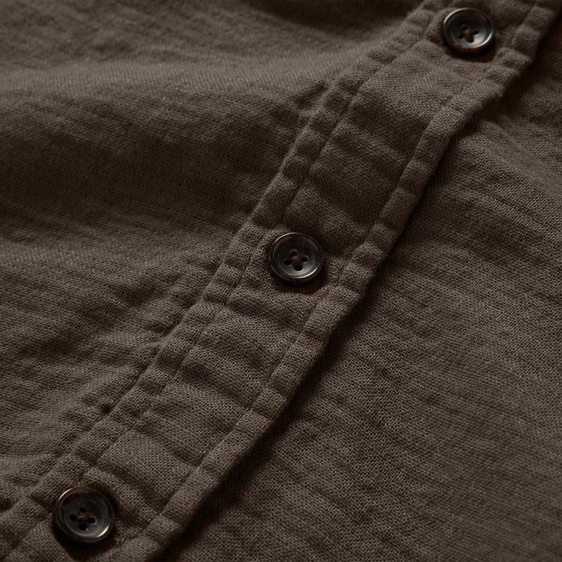 Vwsao Utility Shirt in Walnut Double Cloth