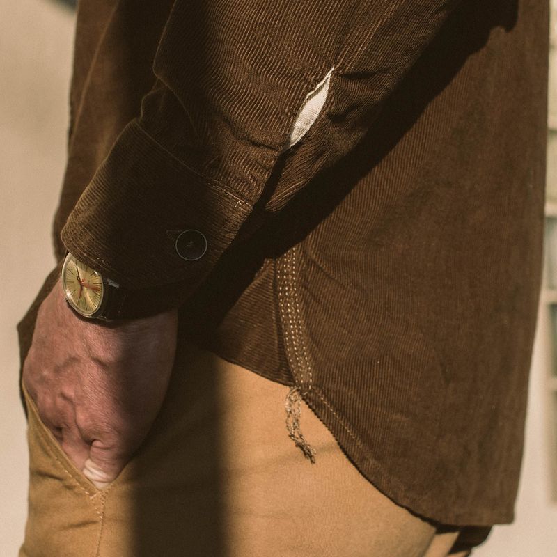 Vwsao Utility Shirt in Tobacco Cord