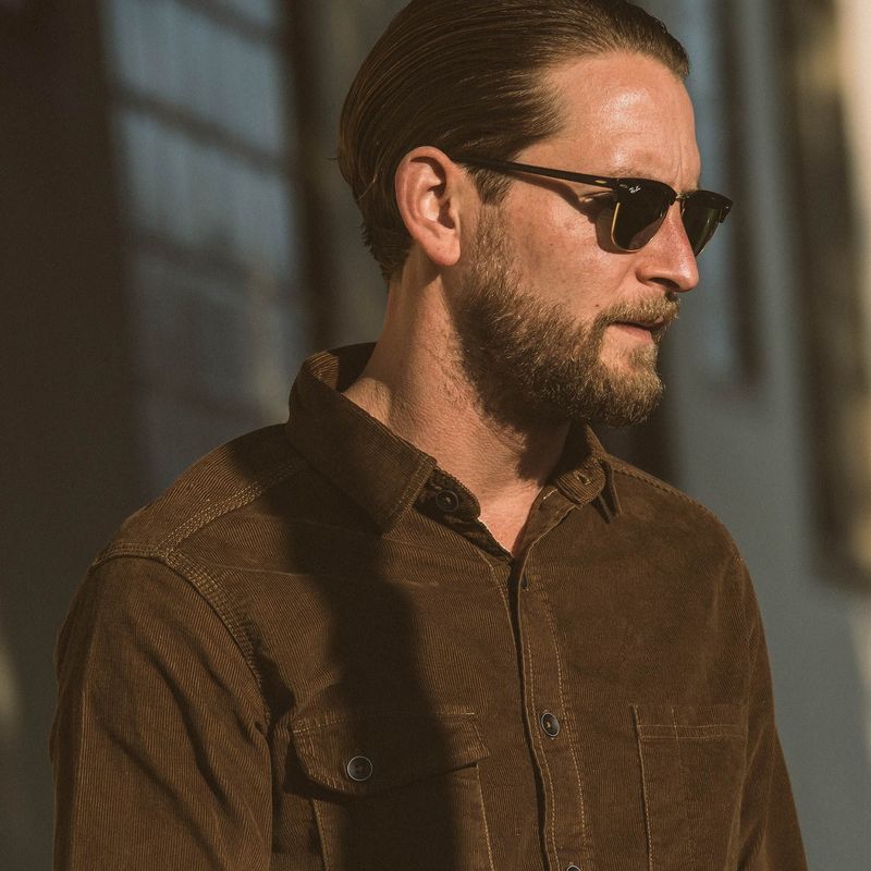 Vwsao Utility Shirt in Tobacco Cord