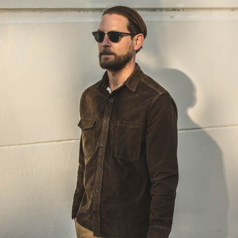 Vwsao Utility Shirt in Tobacco Cord