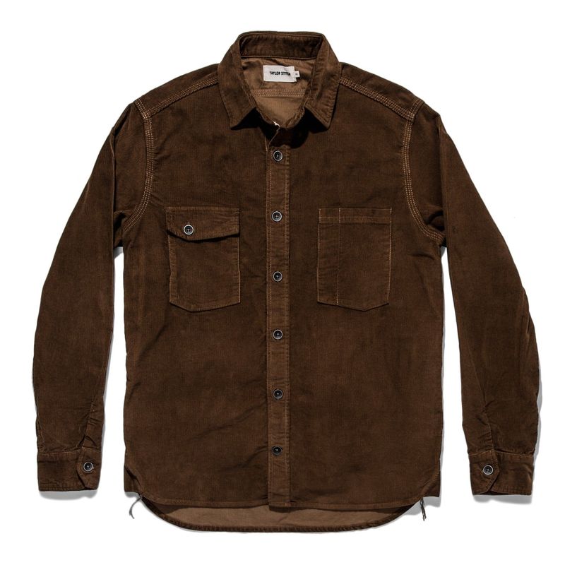 Vwsao Utility Shirt in Tobacco Cord