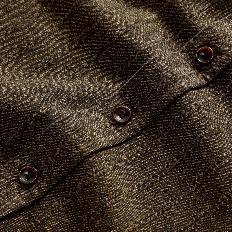 Vwsao Utility Shirt in Tarnished Brass Herringbone