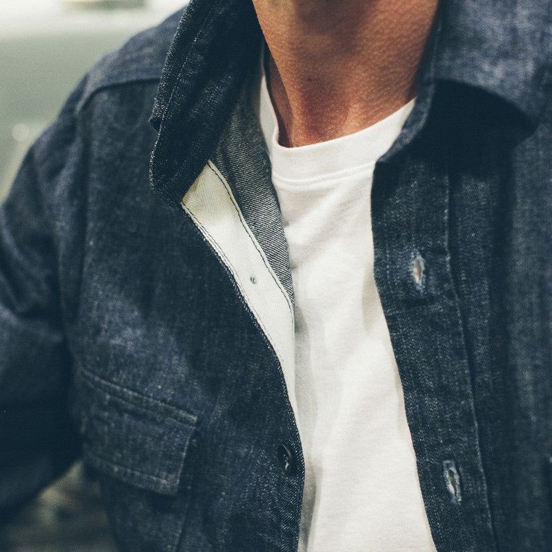 Vwsao Utility Shirt in Swift Mills Denim