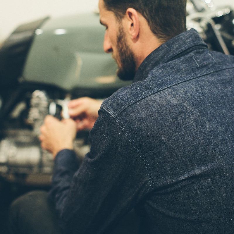 Vwsao Utility Shirt in Swift Mills Denim