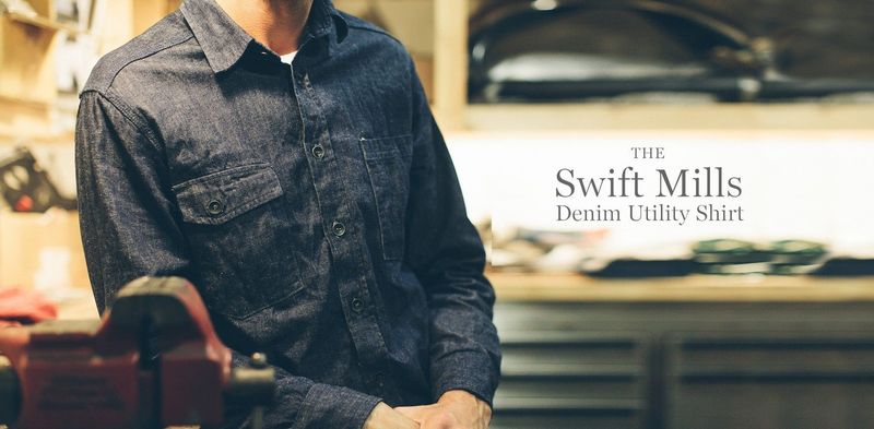 Vwsao Utility Shirt in Swift Mills Denim